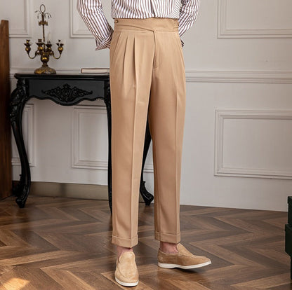 High Waist Pleated Trousers | Straight Leg | Maison Collection