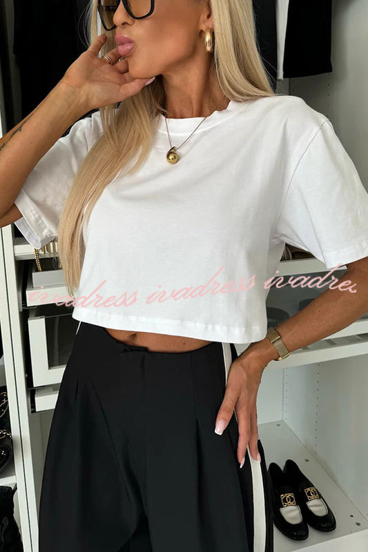 Camiseta corta elástica de manga corta Tayshia 