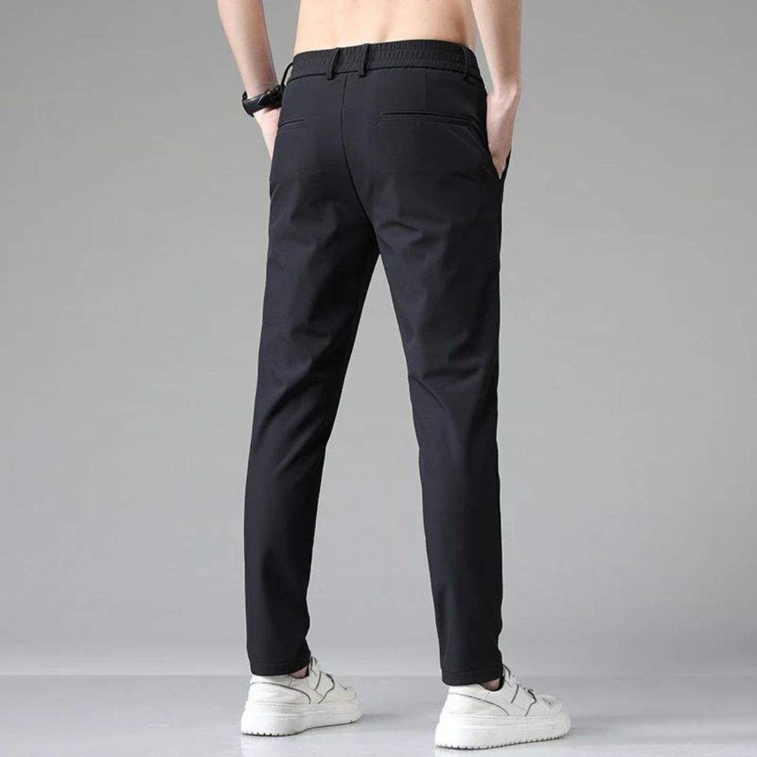 Maison Slim Fit Cotton Trousers | Lightweight | Zipper Fly | Summer