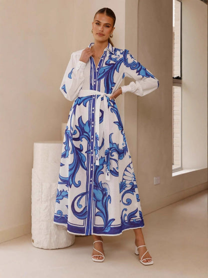 Summer Belted Midi Dress