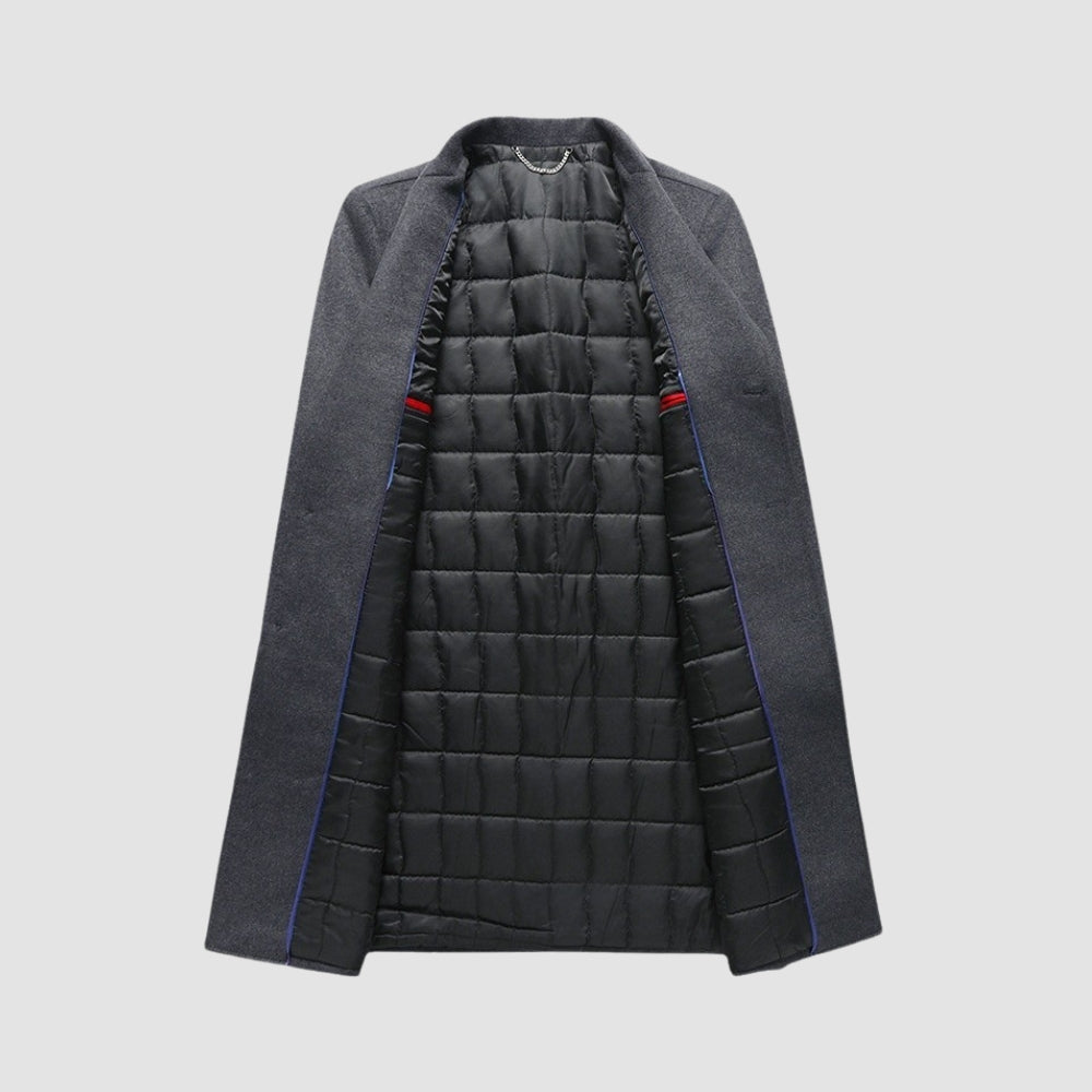 Wool Overcoat | Slim Fit Single-Breasted | Suit Collar