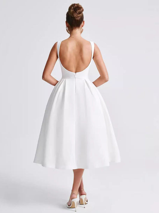 SLEEVELESS BACKLESS DRESS