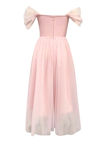 Mesh Panel Tube Dress