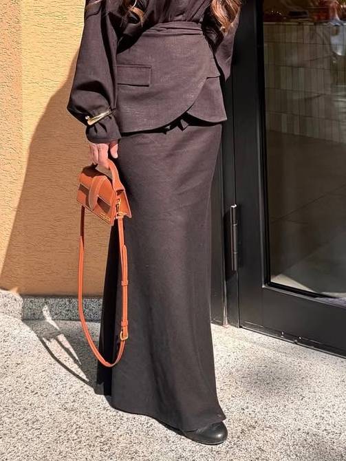 Minimalist Shirt And Skirt Suit