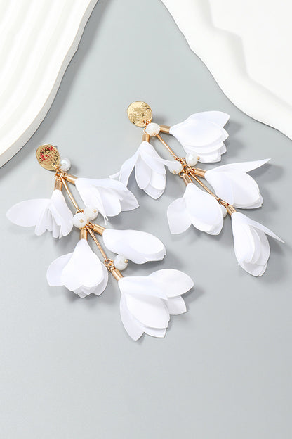 Pendientes con borlas de flores bohemias 