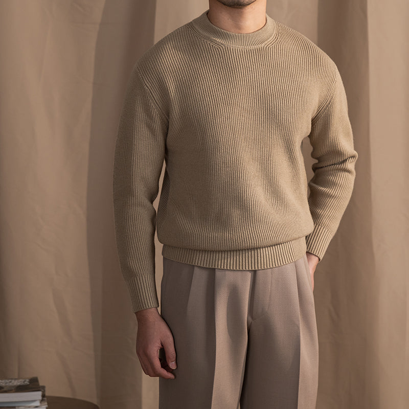 Maison Wool Blend Crewneck Sweater for Men