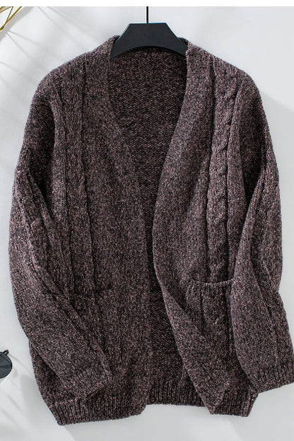 Casual and Fashionable Long-sleeved Sweater Jacket