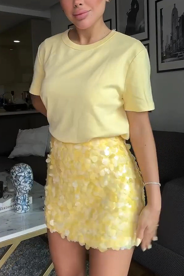 Fashion Sequin Sexy Slim Mini Skirt