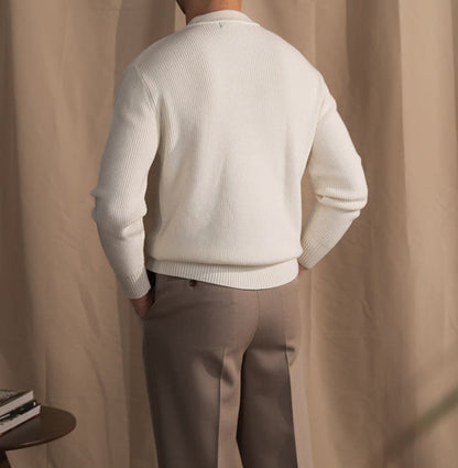 Maison Wool Blend Crewneck Sweater for Men