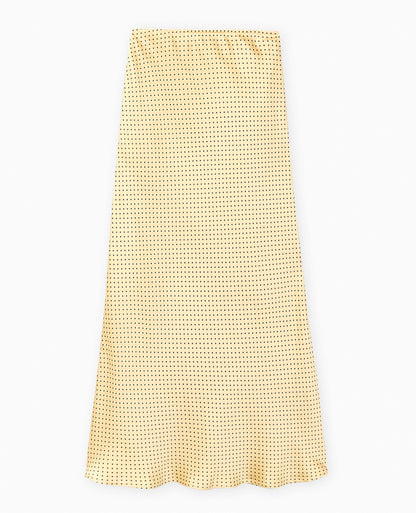 Gold Sequin Maxi Skirt | High Slit Evening Silhouette