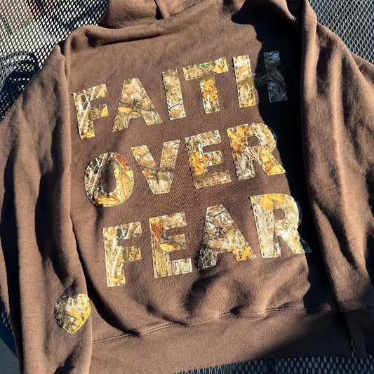 “Faith Over Fear” Camo Hoodie