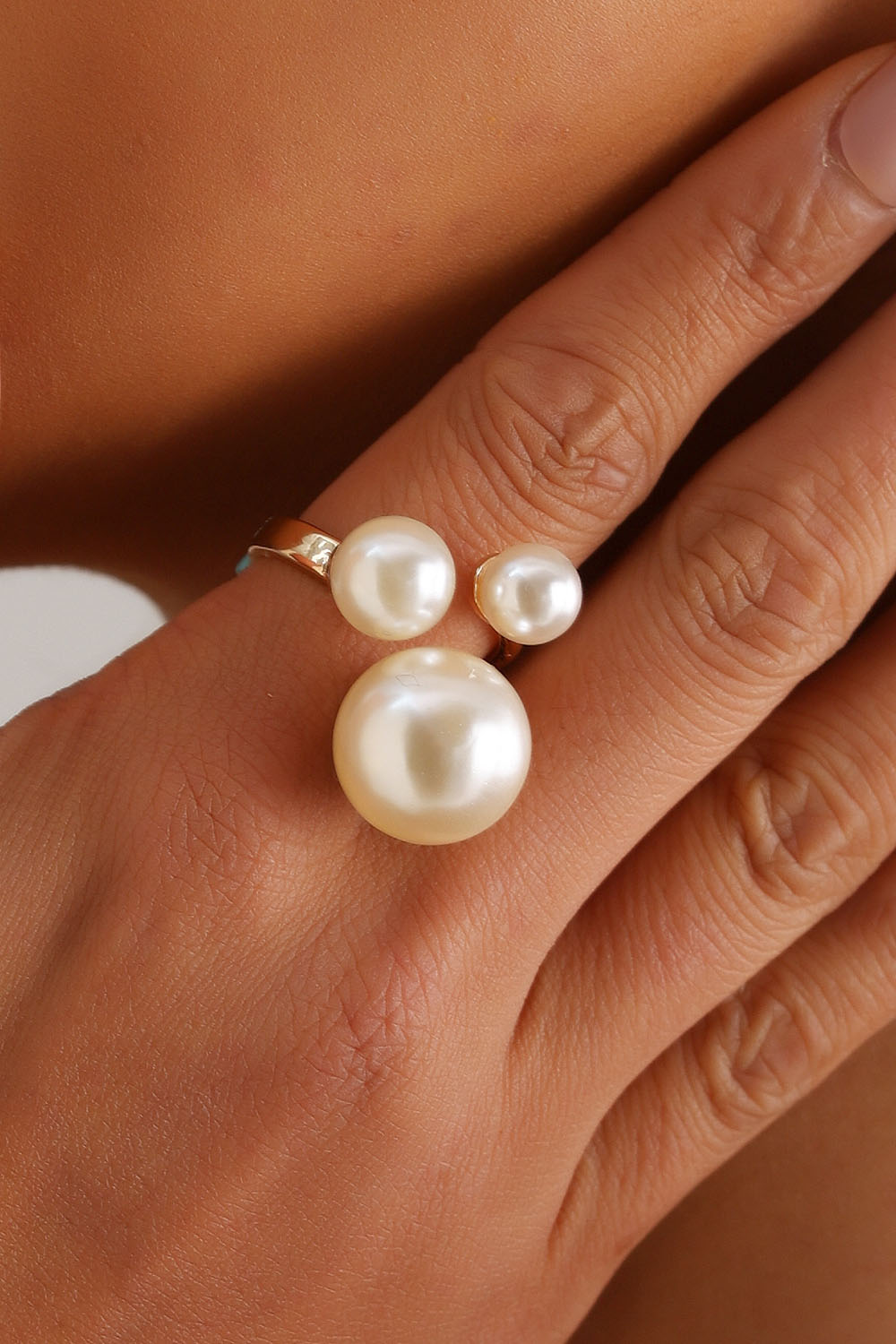 French Triple - Pearl Ring