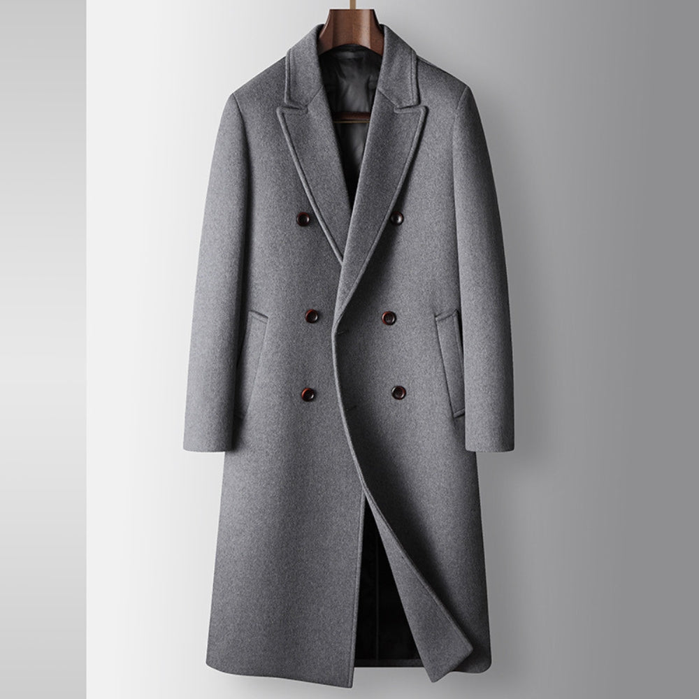 Maison Wool Blend Double-Breasted Overcoat | Autumn Winter