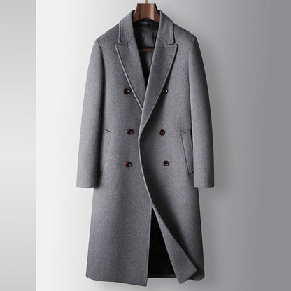 Maison Wool Blend Double-Breasted Overcoat | Autumn Winter
