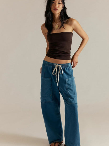 Cargo Pocket Drawstring Pants