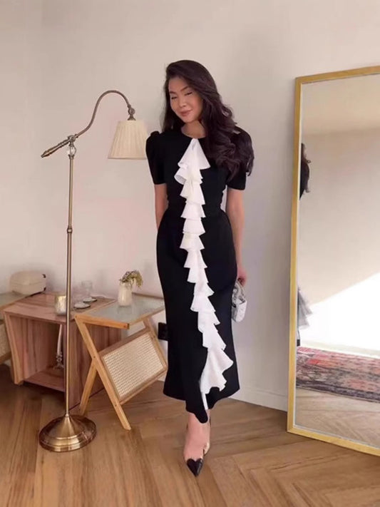 Jacquard Bustier Bodycon Midi Dress