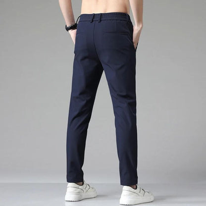 Maison Slim Fit Cotton Trousers | Lightweight | Zipper Fly | Summer