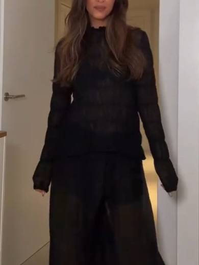 Vacation Style Long Sleeved Pleated Shirt Knickerbockers Set-shirt