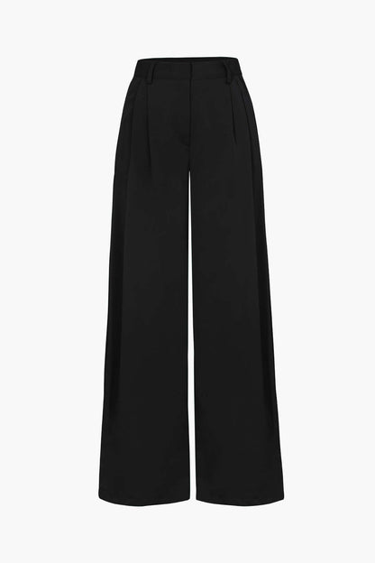 Basic Wide Leg Suit Pants