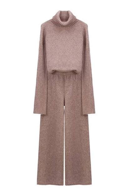 Turtleneck Size Split Sweater Suits