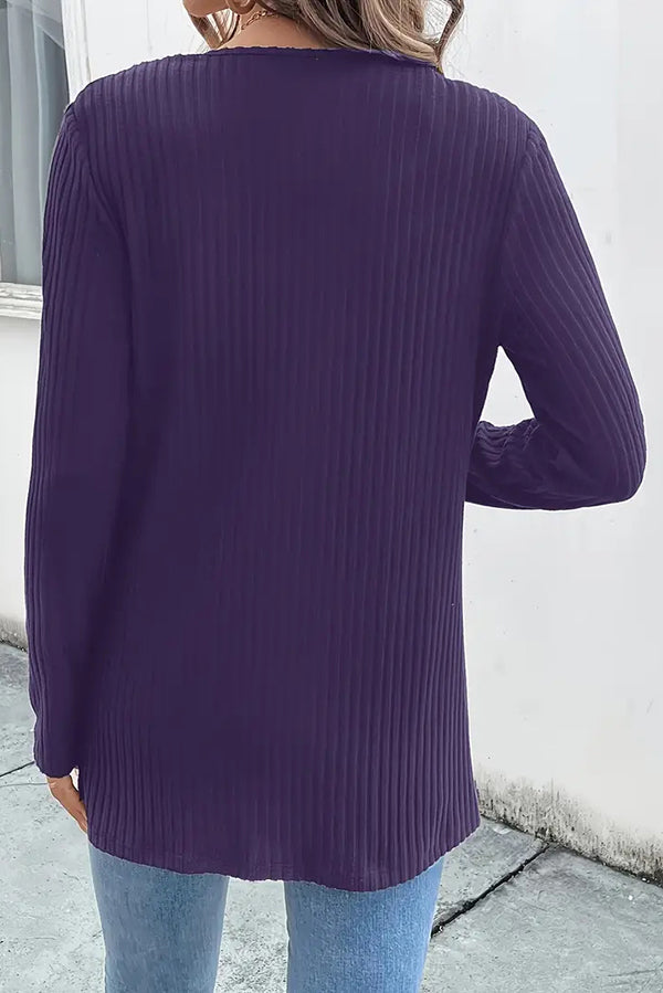 Bohemian Style Floral Edge Long Sleeve Casual Knitted Cardigan