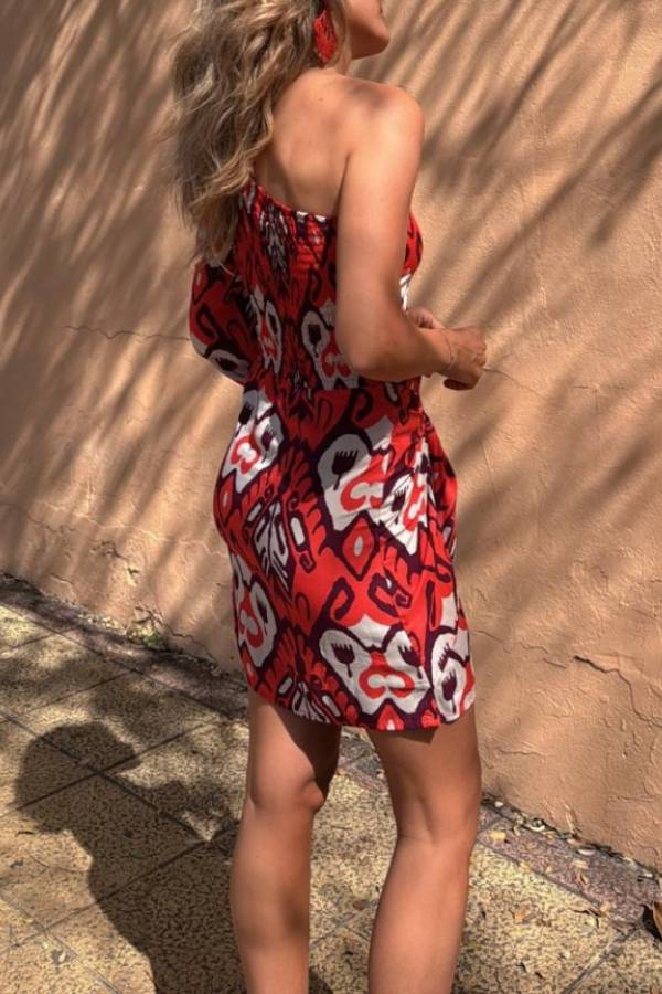 MAID coral short dress