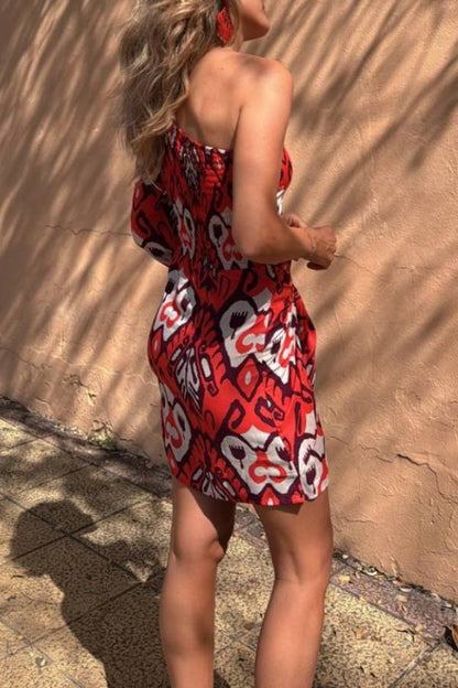 MAID coral short dress