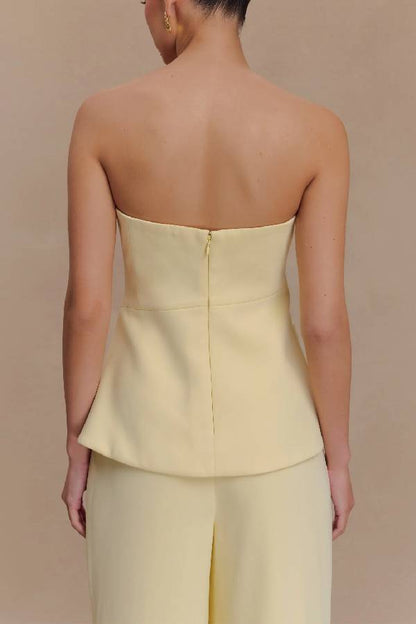 Strapless Suiting Top