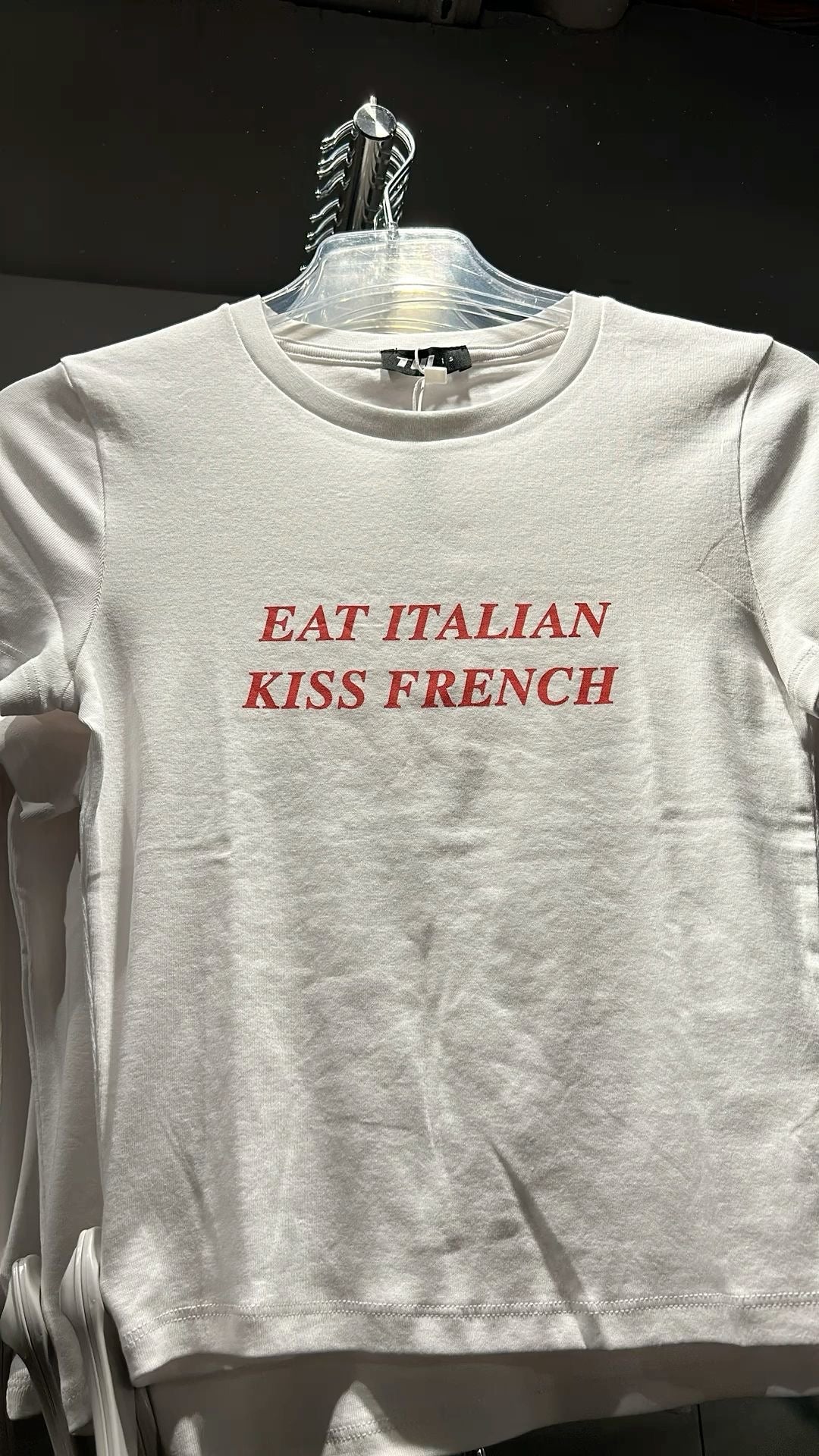 "Eat Italian Kiss French" Baby Tee