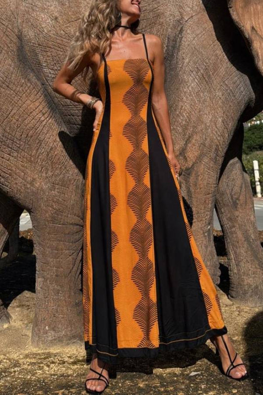 ANAMI mustard long dress