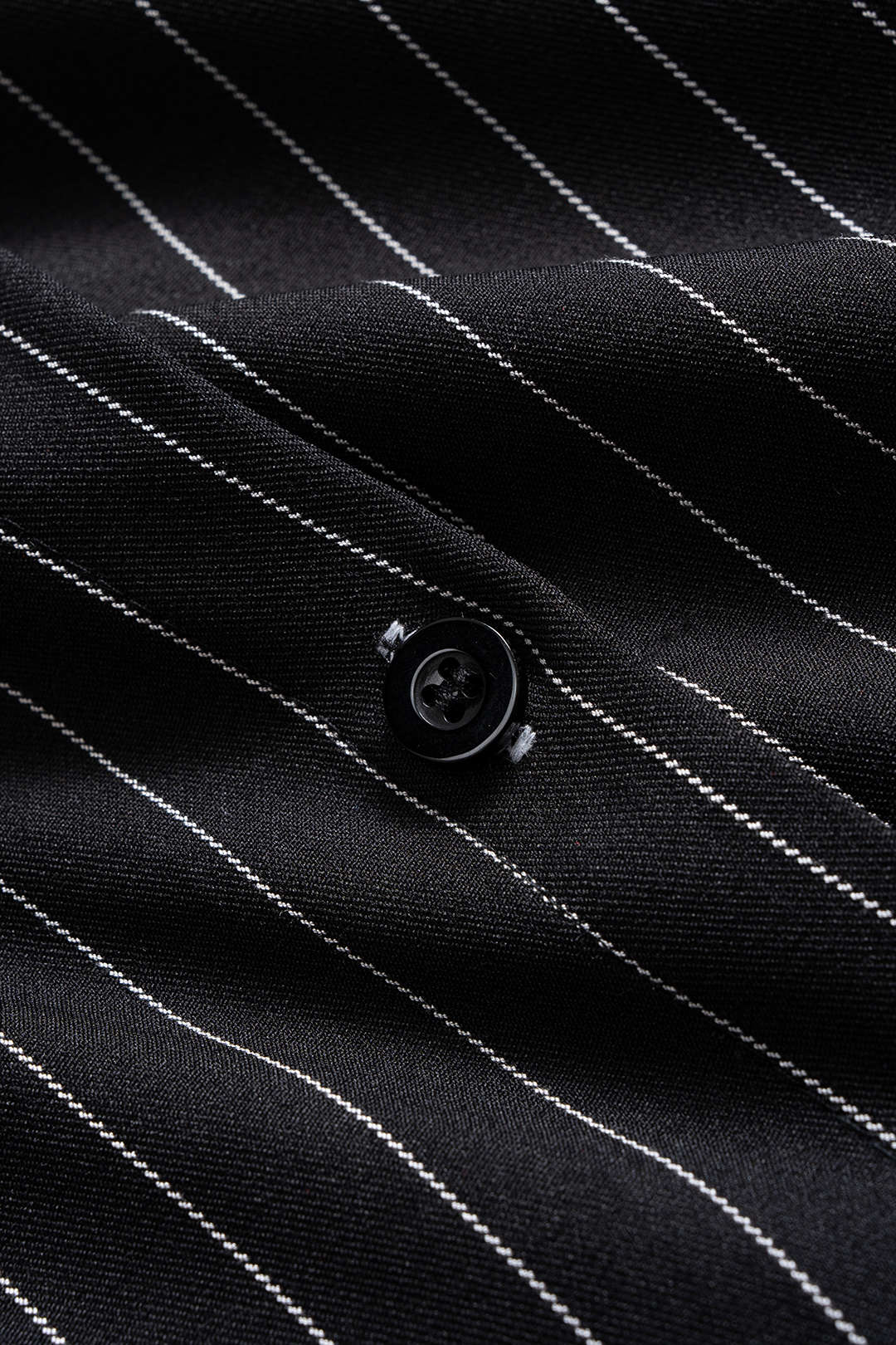 Stripes Print Button Patchwork Long-Sleeve Shirt