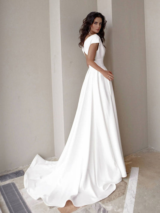 Flowy Ruffled Evening Dress