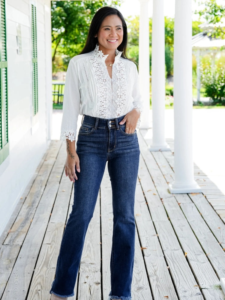 Vintage Raw Hem Skinny Denim