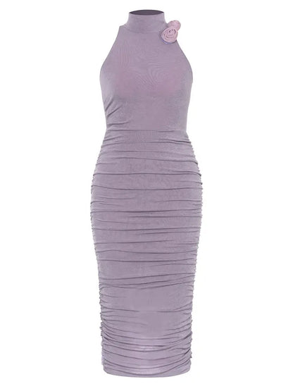 Vintage Ruched Sleeveless Gown