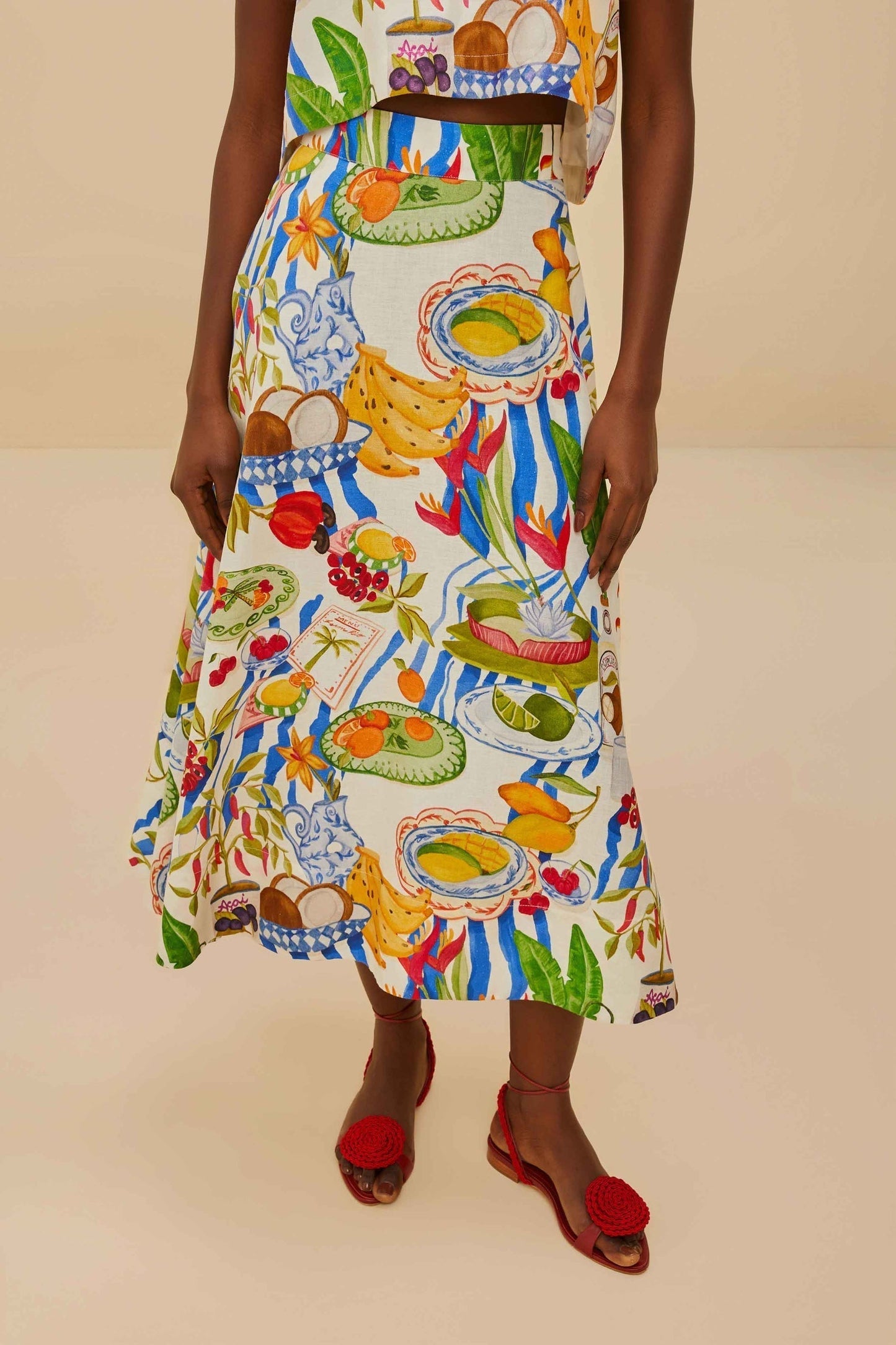 Holiday Joy Fruit Color Skirt Set