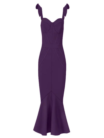 Sexy Strap Ruffle Hem Dress