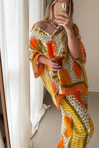 Spring Summer Floral Casual Set