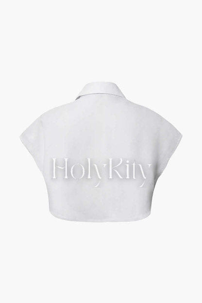 Asymmetric Cape Sleeve Shirt