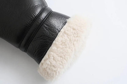 Faux Shearling Aviator Jacket | Short Fit | Contrast Collar