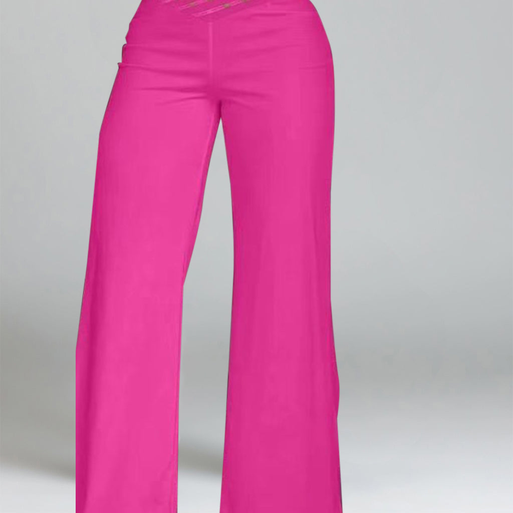 Casual Hollow High Waist Loose Wide Leg Pants