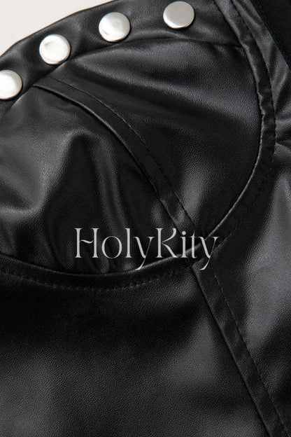 Faux Leather Tube Top