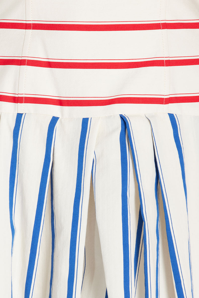 Bandeau Striped Print Sling Maxi Dress