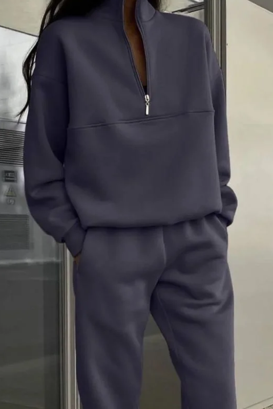 Casual Sweatshirt and Trousers Two-piece Suit