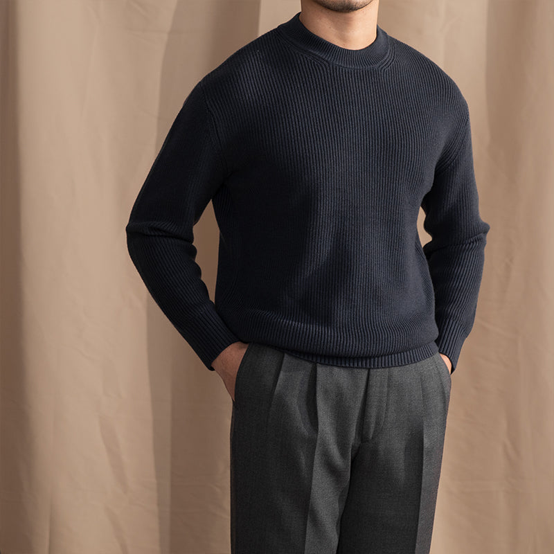 Maison Wool Blend Crewneck Sweater for Men