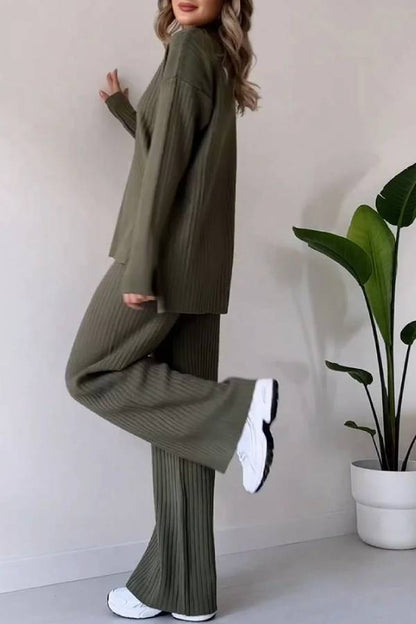 Chic Slit Casual Two-piece Set