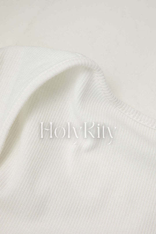 Twist Front Halter Crop T-Shirt