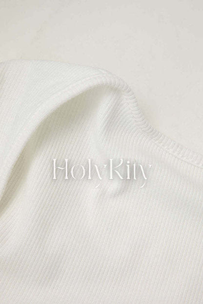 Twist Front Halter Crop T-Shirt