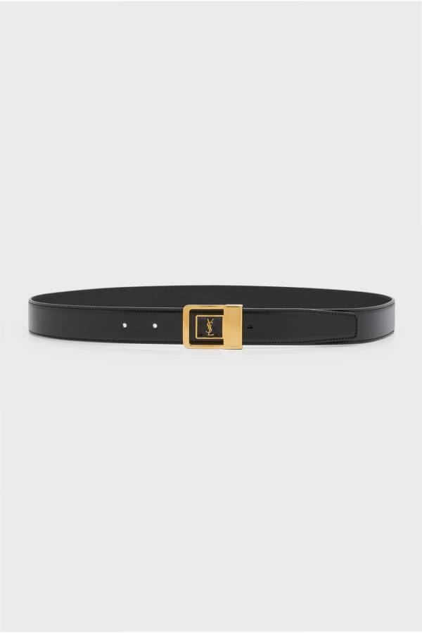 YSL Buckle Leather Belt