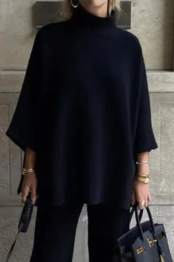 Casual Solid Color Knitted Set