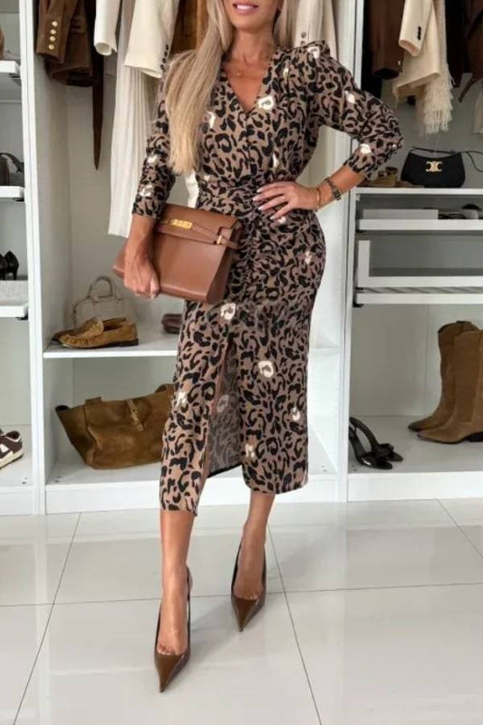 VESTIDO 100% VISCOSA TRINITY CARAMELO